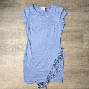 Indie Suede Fringe Mini Dress
